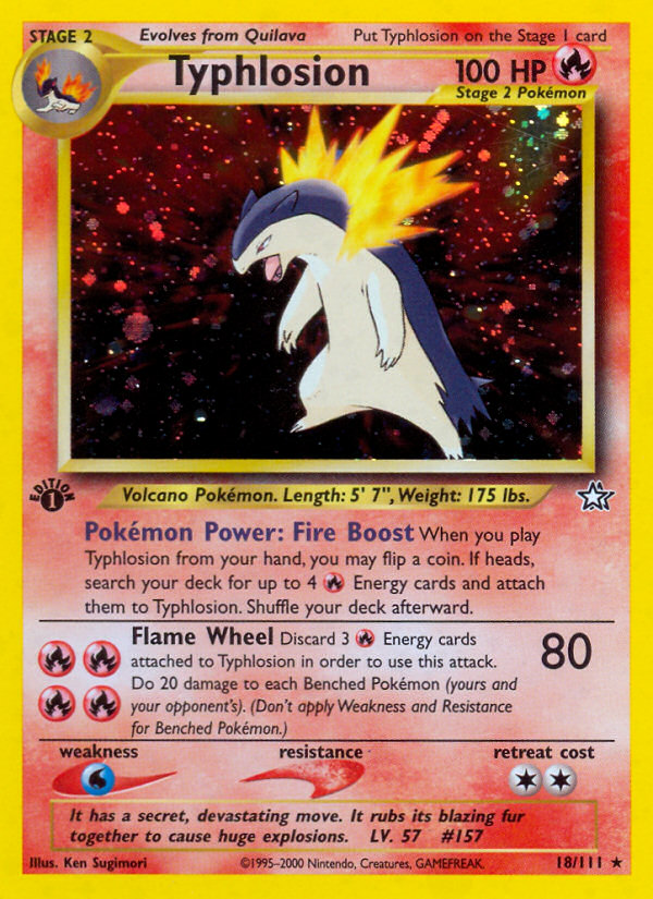 Typhlosion (18/111) [Neo Genesis 1st Edition] | Good Games North