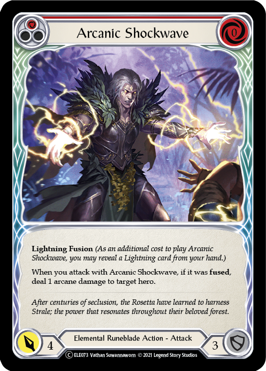 Arcanic Shockwave (Red) [U-ELE073] Unlimited Rainbow Foil | Good Games North