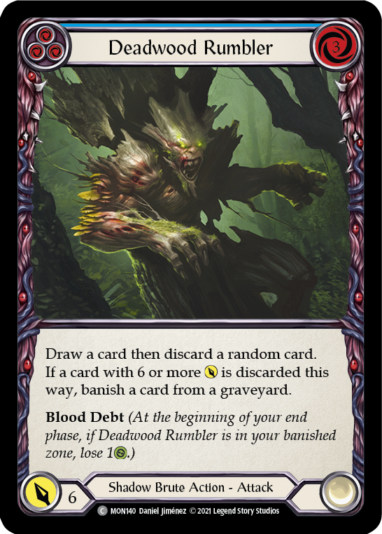 Deadwood Rumbler (Blue) [MON140-RF] 1st Edition Rainbow Foil | Good Games North