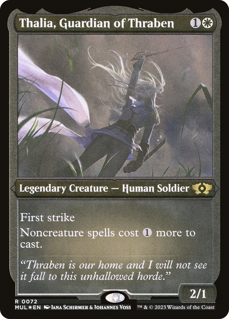 Thalia, Guardian of Thraben (Foil Etched) [Multiverse Legends] | Good Games North