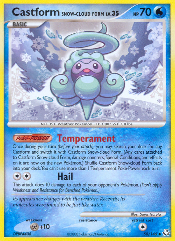 Castform Snow-cloud Form (50/146) [Diamond & Pearl: Legends Awakened] | Good Games North