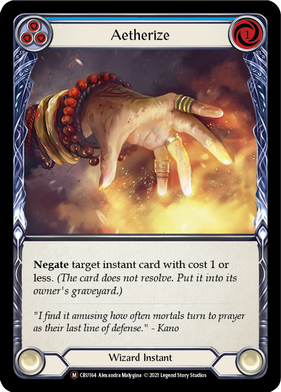 Aetherize [U-CRU164-RF] Unlimited Rainbow Foil | Good Games North