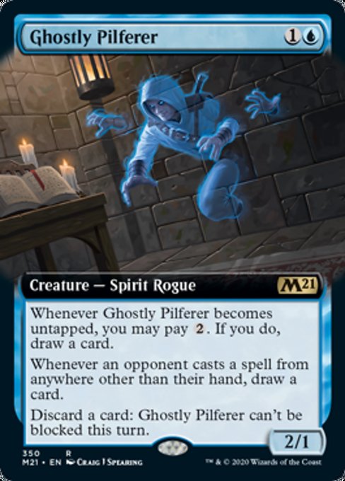 Ghostly Pilferer (Extended Art) [Core Set 2021] | Good Games North