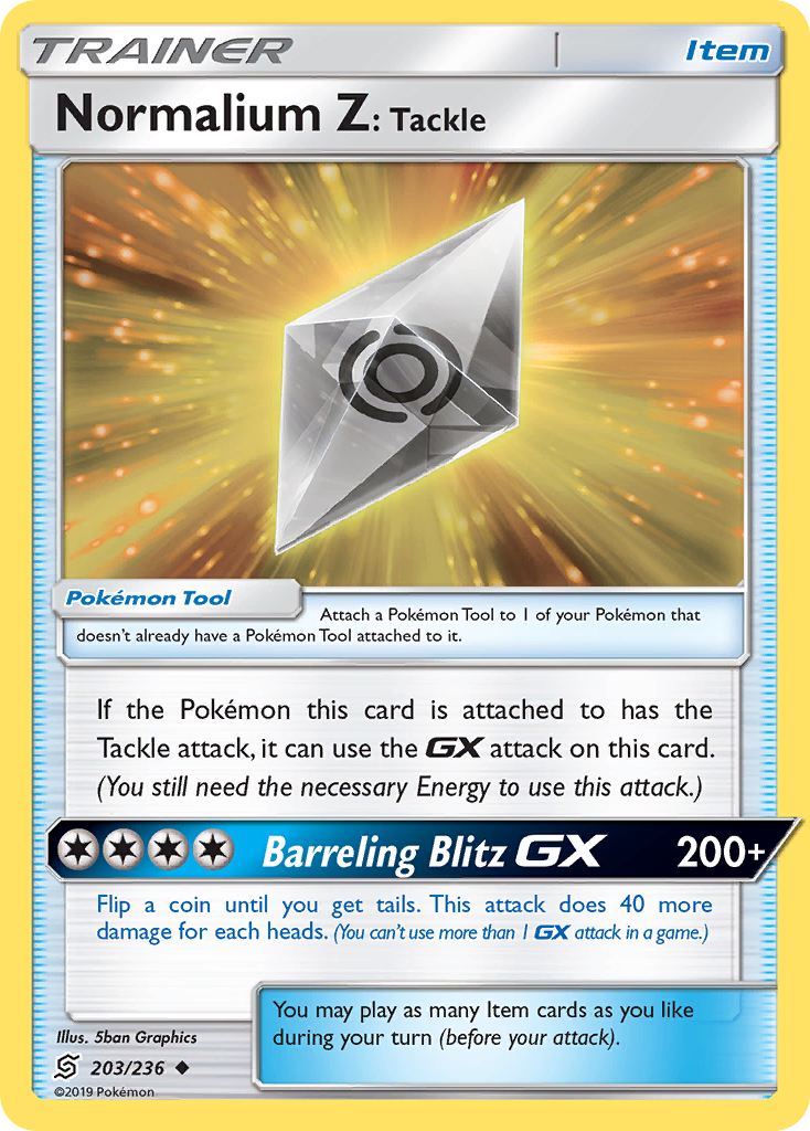 Normalium Z: Tackle (203/236) [Sun & Moon: Unified Minds] | Good Games North