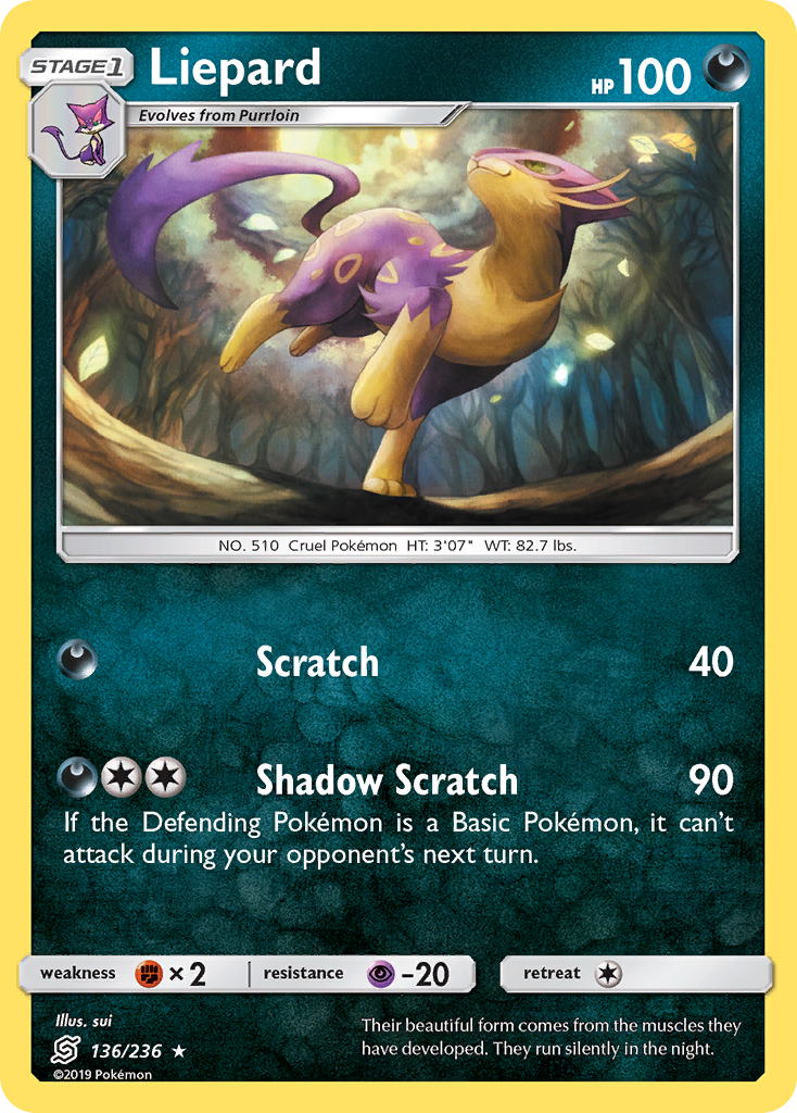 Liepard (136/236) [Sun & Moon: Unified Minds] | Good Games North