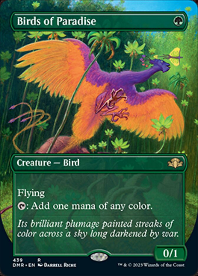 Birds of Paradise (Borderless Alternate Art) [Dominaria Remastered] | Good Games North