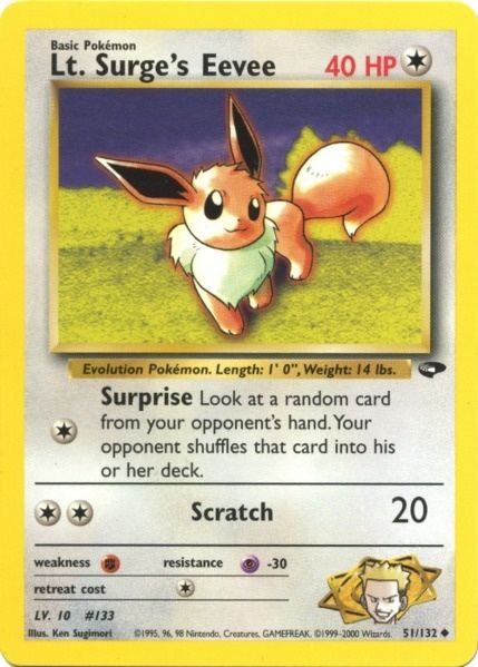 Lt. Surge's Eevee (51/132) [Gym Challenge Unlimited] | Good Games North