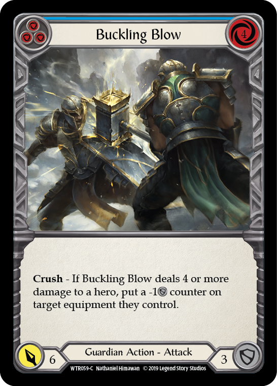 Buckling Blow (Blue) [WTR059-C] Alpha Print Normal | Good Games North