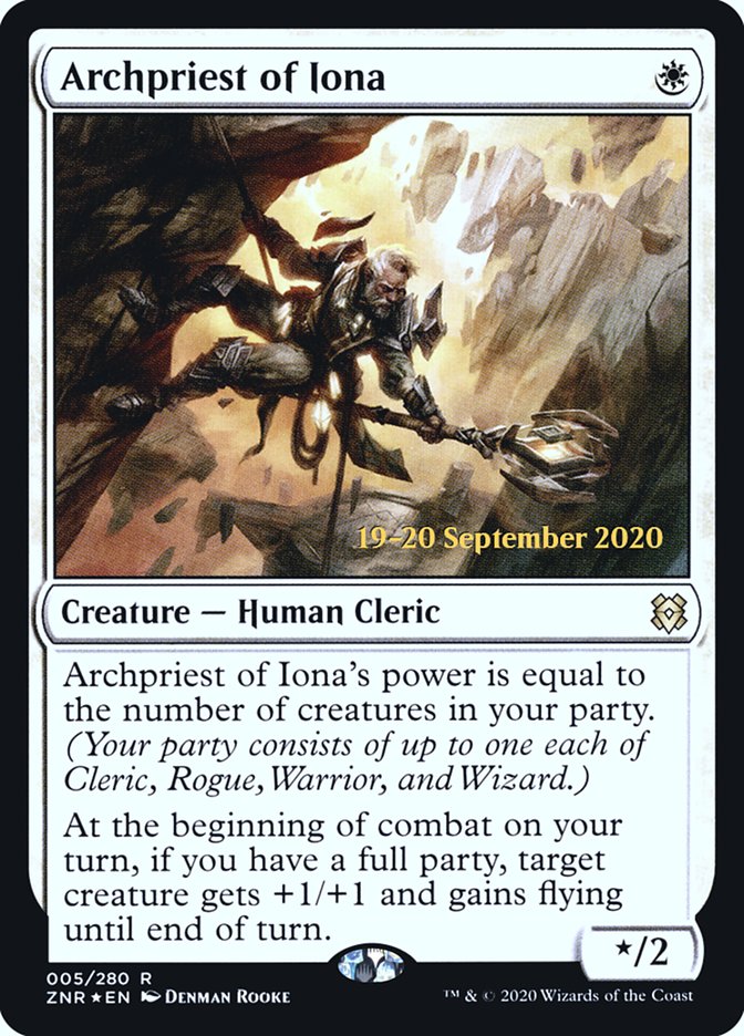Archpriest of Iona  [Zendikar Rising Prerelease Promos] | Good Games North