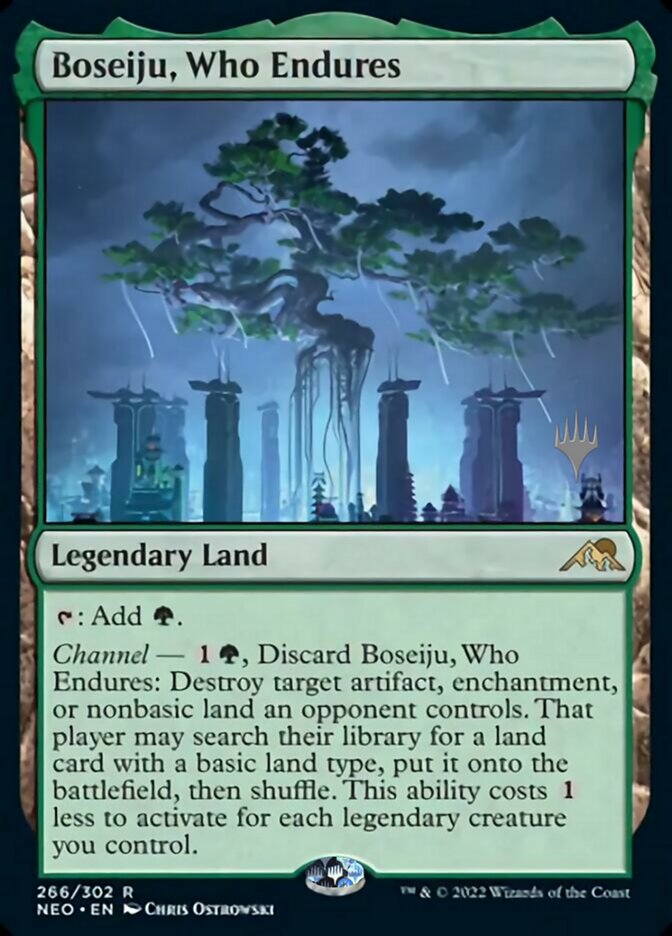 Boseiju, Who Endures (Promo Pack) [Kamigawa: Neon Dynasty Promos] | Good Games North