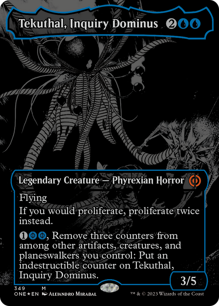 Tekuthal, Inquiry Dominus (Oil Slick Raised Foil) [Phyrexia: All Will Be One] | Good Games North