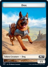 Dog // Saproling Double-sided Token [Core Set 2021 Tokens] | Good Games North