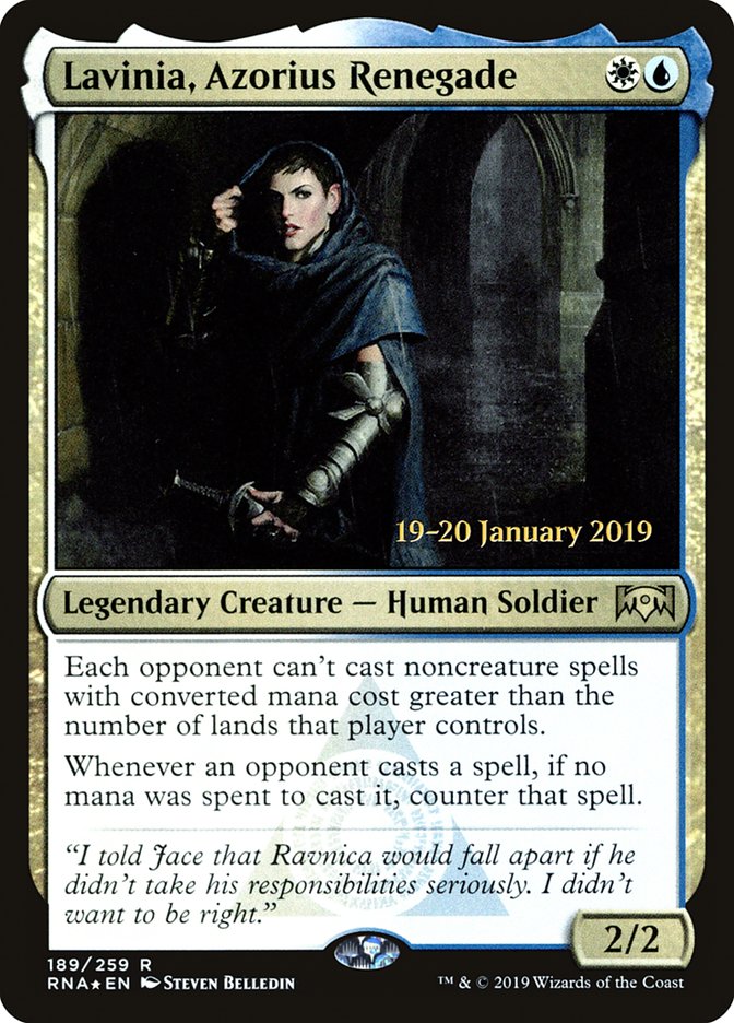 Lavinia, Azorius Renegade [Ravnica Allegiance Prerelease Promos] | Good Games North