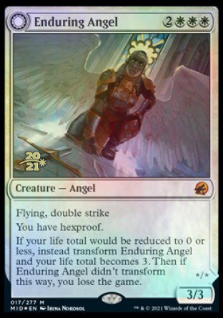 Enduring Angel // Angelic Enforcer [Innistrad: Midnight Hunt Prerelease Promos] | Good Games North
