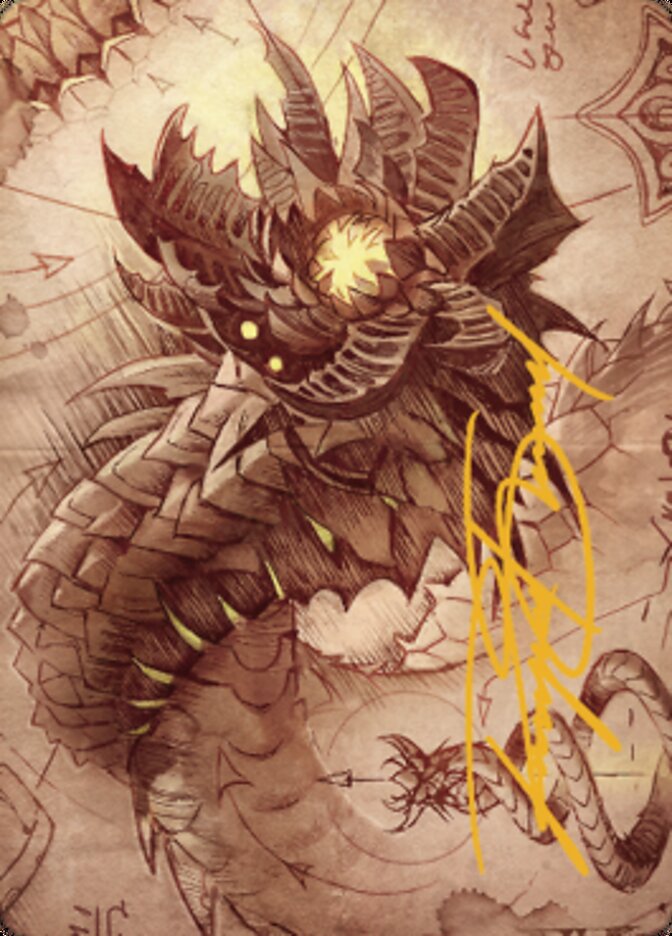 Wurmcoil Engine Art Card (Gold-Stamped Signature) [The Brothers' War Art Series] | Good Games North