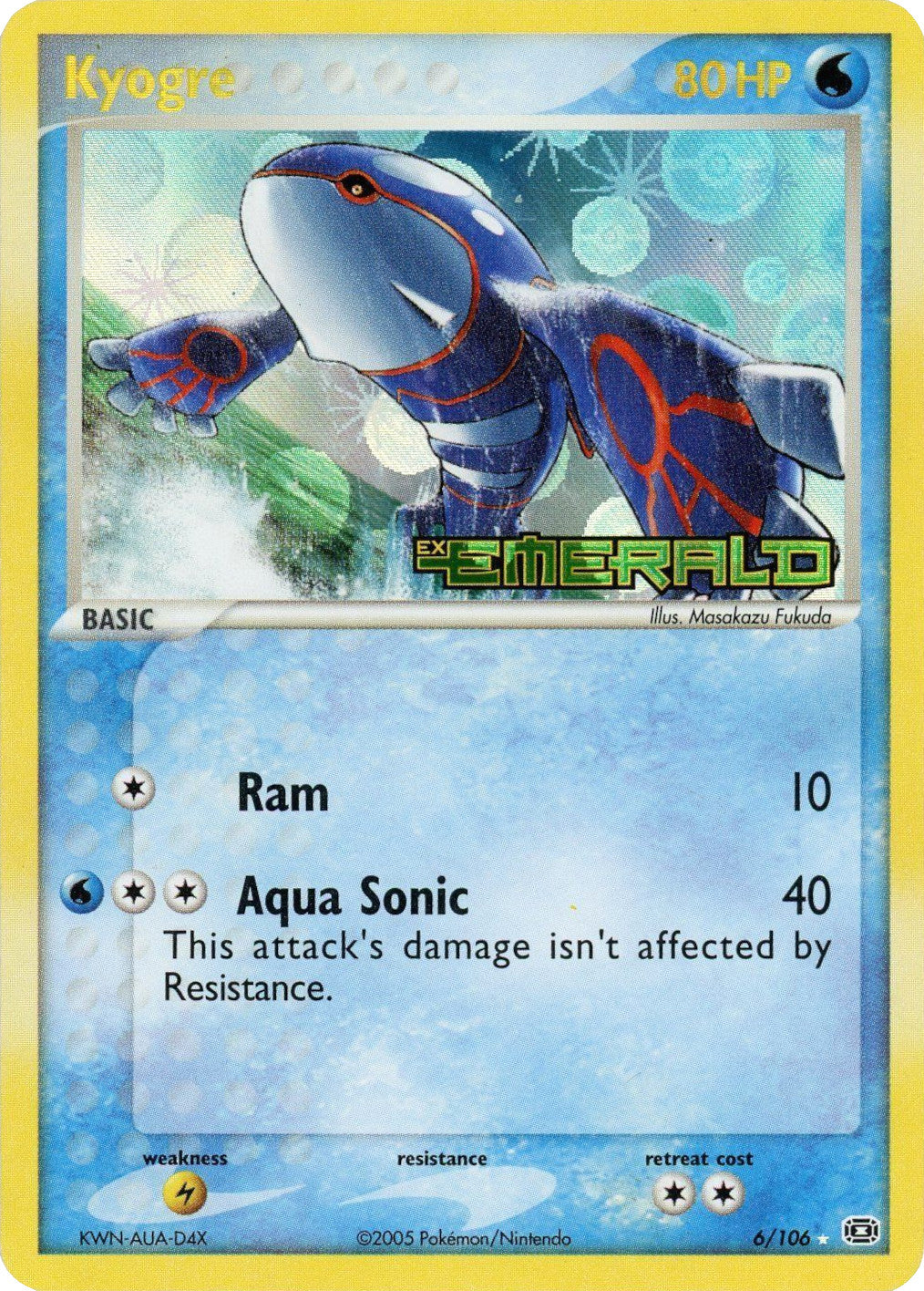 Kyogre (6/106) (Stamped) [EX: Emerald] | Good Games North