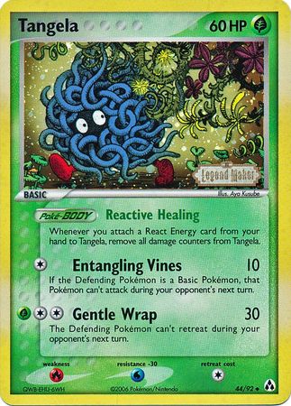 Tangela (44/92) (Stamped) [EX: Legend Maker] | Good Games North