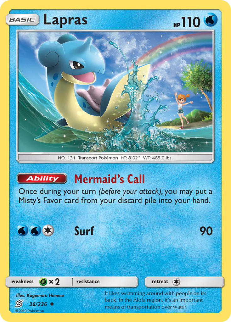 Lapras (36/236) [Sun & Moon: Unified Minds] | Good Games North