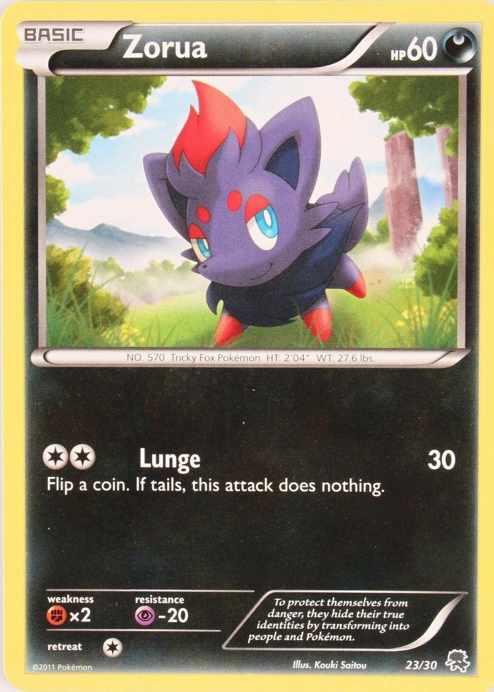 Zorua (23/30) [Black & White: Trainer Kit - Zoroark] | Good Games North