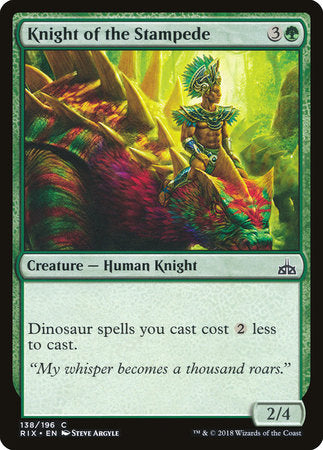Knight of the Stampede [Rivals of Ixalan] | Good Games North
