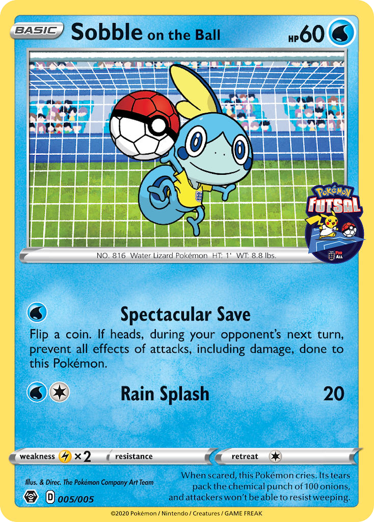 Sobble on the Ball (005/005) [Pokemon Futsal Collection] | Good Games North