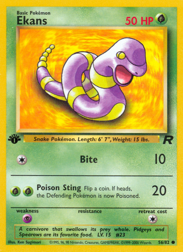 Ekans (56/82) [Team Rocket 1st Edition] | Good Games North