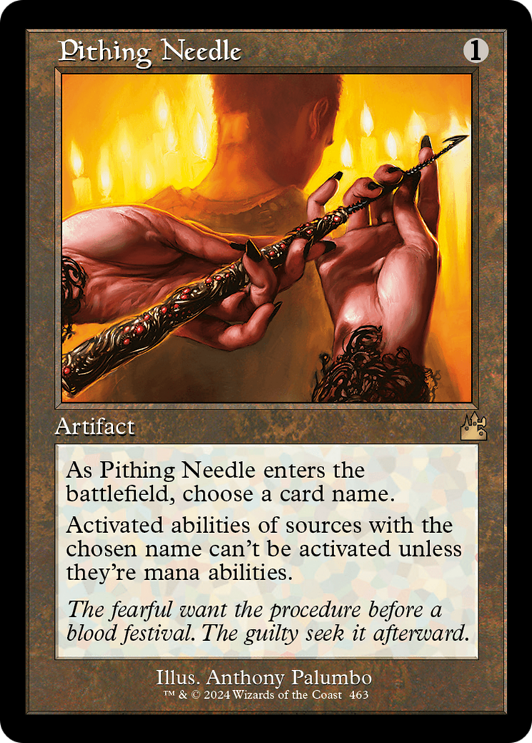 Pithing Needle (Retro Frame) [Ravnica Remastered] | Good Games North
