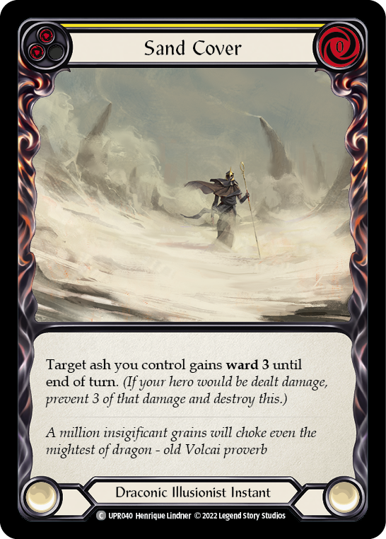 Sand Cover (Yellow) [UPR040] (Uprising)  Rainbow Foil | Good Games North