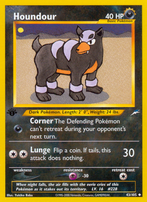 Houndour (43/105) [Neo Destiny 1st Edition] | Good Games North