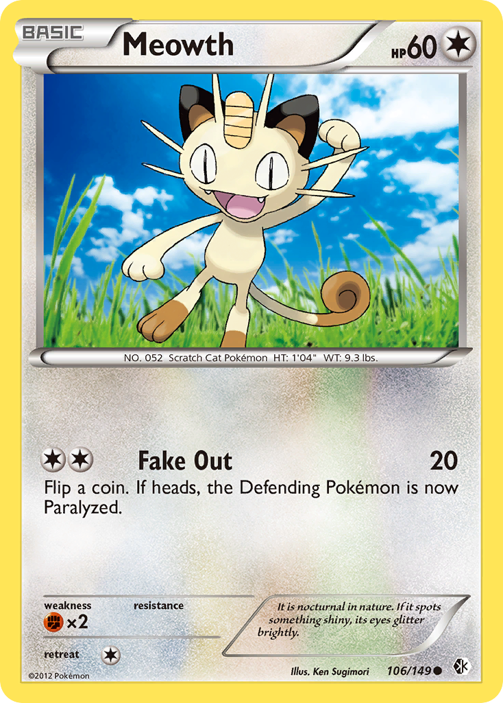 Meowth (106/149) [Black & White: Boundaries Crossed] | Good Games North