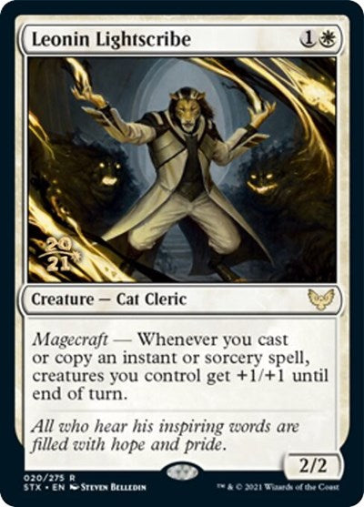 Leonin Lightscribe [Strixhaven: School of Mages Prerelease Promos] | Good Games North