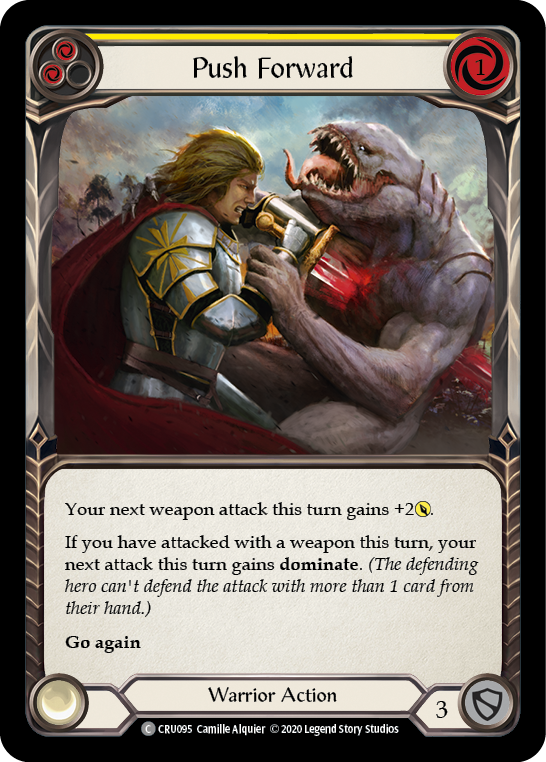 Push Forward (Yellow) [CRU095] 1st Edition Normal | Good Games North