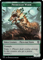 Phyrexian Wurm // Phyrexian Horror Double-Sided Token [Phyrexia: All Will Be One Commander Tokens] | Good Games North