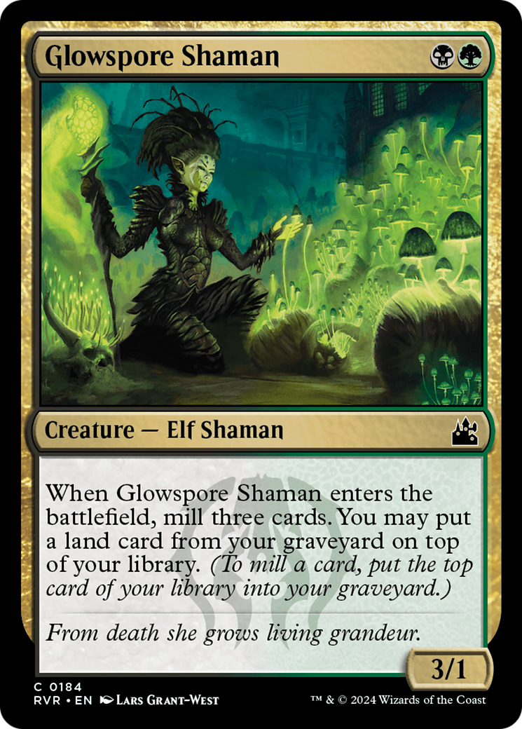 Glowspore Shaman [Ravnica Remastered] | Good Games North