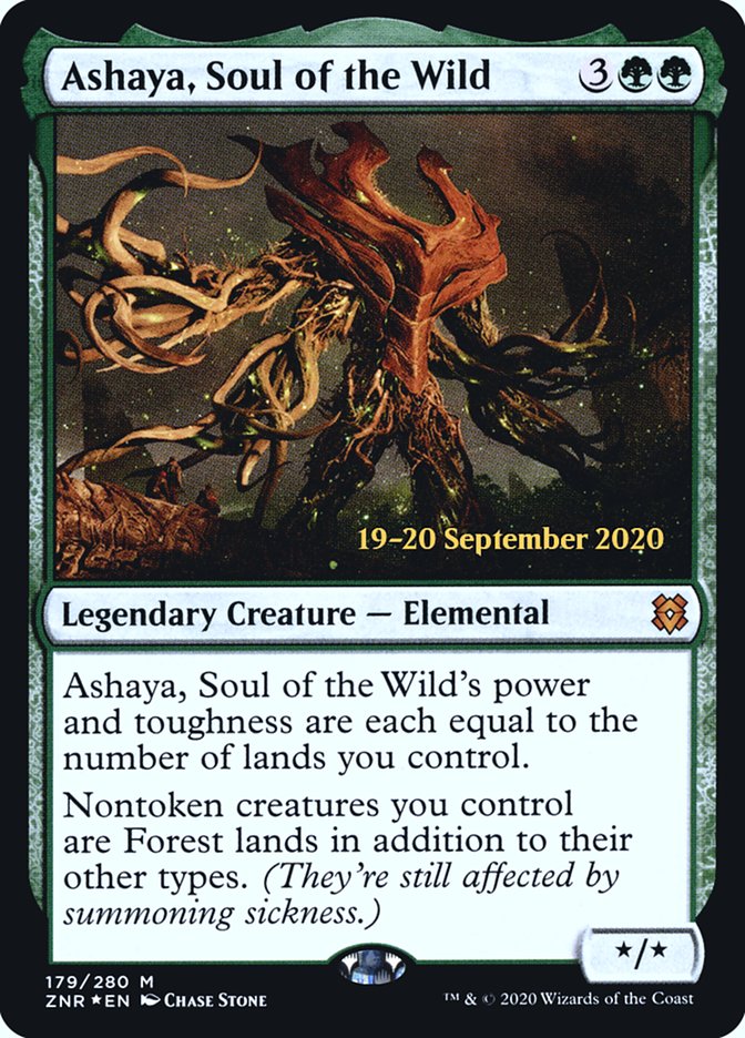 Ashaya, Soul of the Wild  [Zendikar Rising Prerelease Promos] | Good Games North