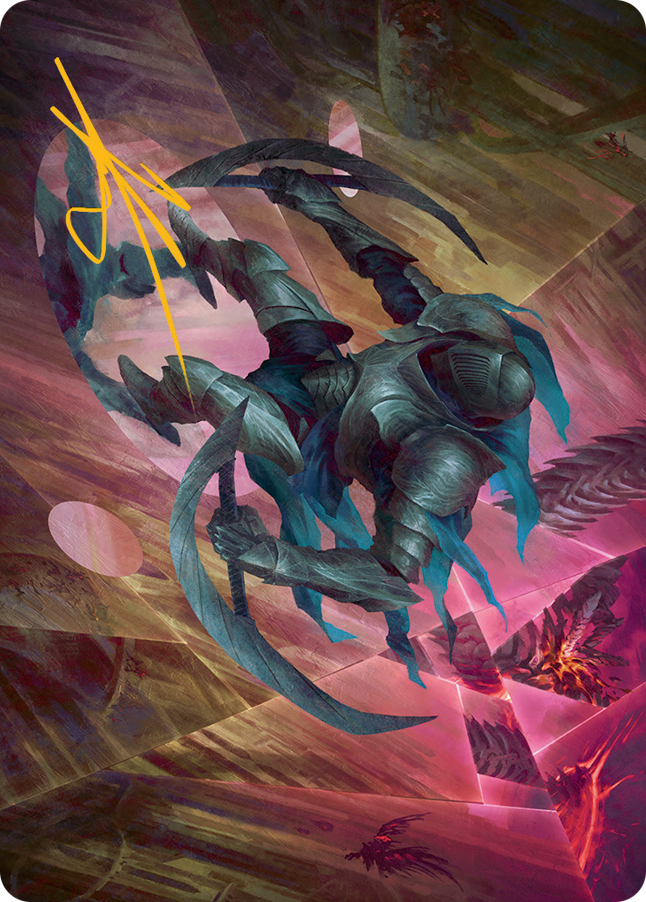 Xerex Strobe-Knight Art Card (Gold-Stamped Signature) [March of the Machine Art Series] | Good Games North