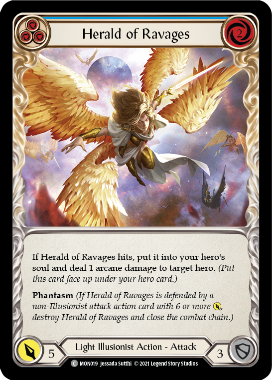 Herald of Ravages (Blue) [MON019] 1st Edition Normal | Good Games North