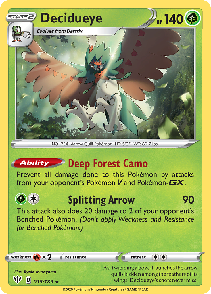 Decidueye (013/189) [Sword & Shield: Darkness Ablaze] | Good Games North