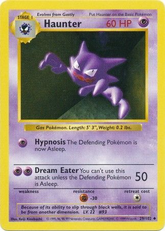 Haunter (29/102) [Base Set Shadowless Unlimited] | Good Games North