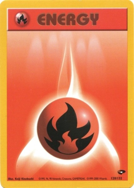 Fire Energy (128/132) [Gym Challenge Unlimited] | Good Games North