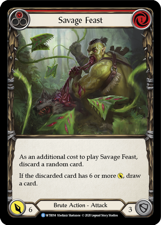 Savage Feast (Red) [U-WTR014] (Welcome to Rathe Unlimited)  Unlimited Rainbow Foil | Good Games North