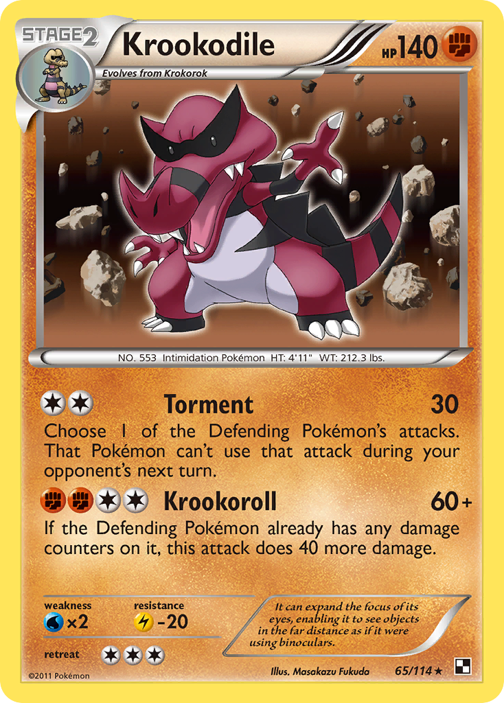 Krookodile (65/114) [Black & White: Base Set] | Good Games North