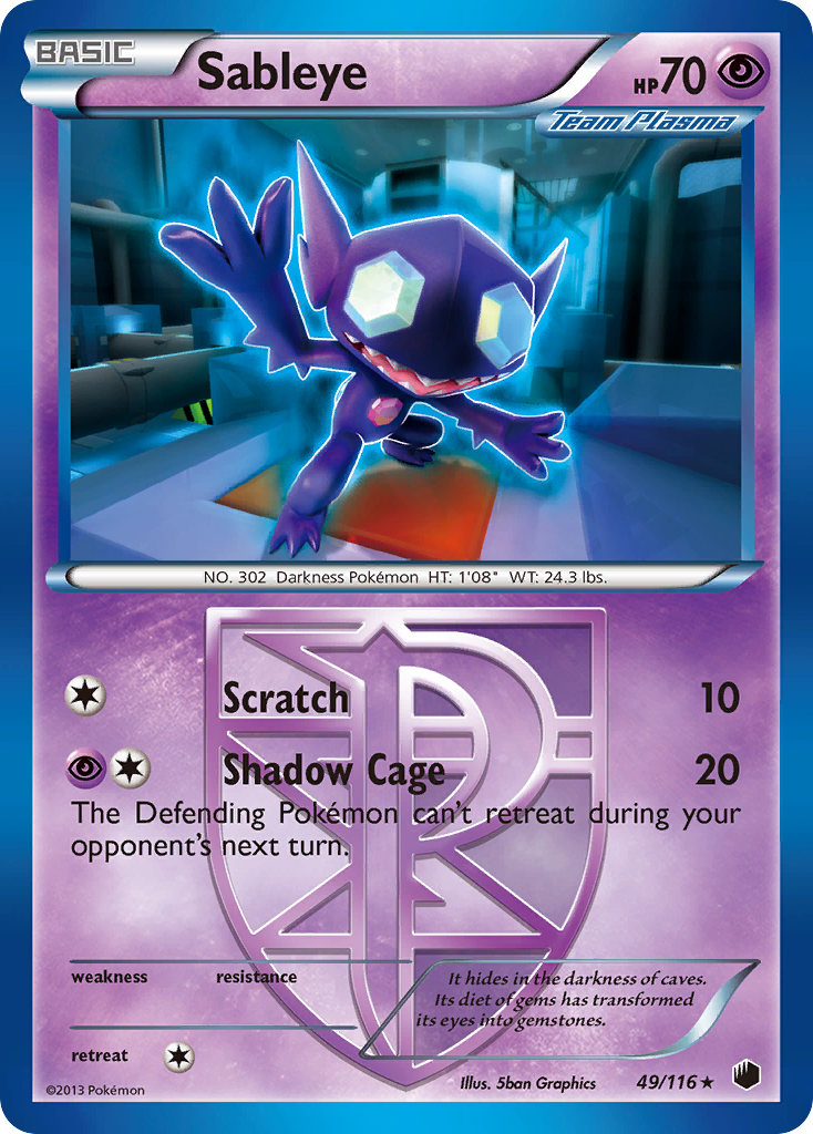 Sableye (49/116) [Black & White: Plasma Freeze] | Good Games North