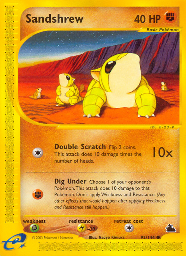 Sandshrew (92/144) [Skyridge] | Good Games North
