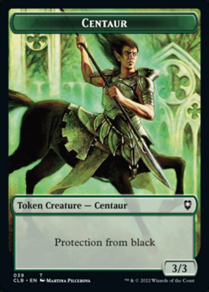 Horror // Centaur Double-sided Token [Commander Legends: Battle for Baldur's Gate Tokens] | Good Games North