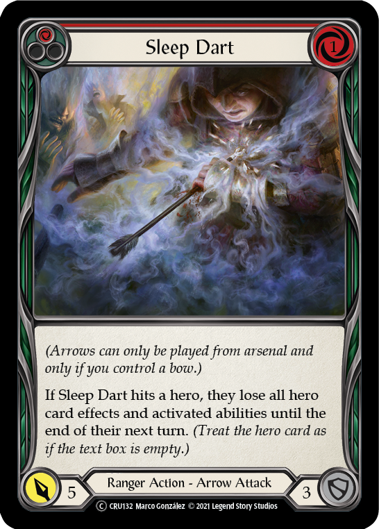 Sleep Dart (Red) [U-CRU132-RF] Unlimited Rainbow Foil | Good Games North