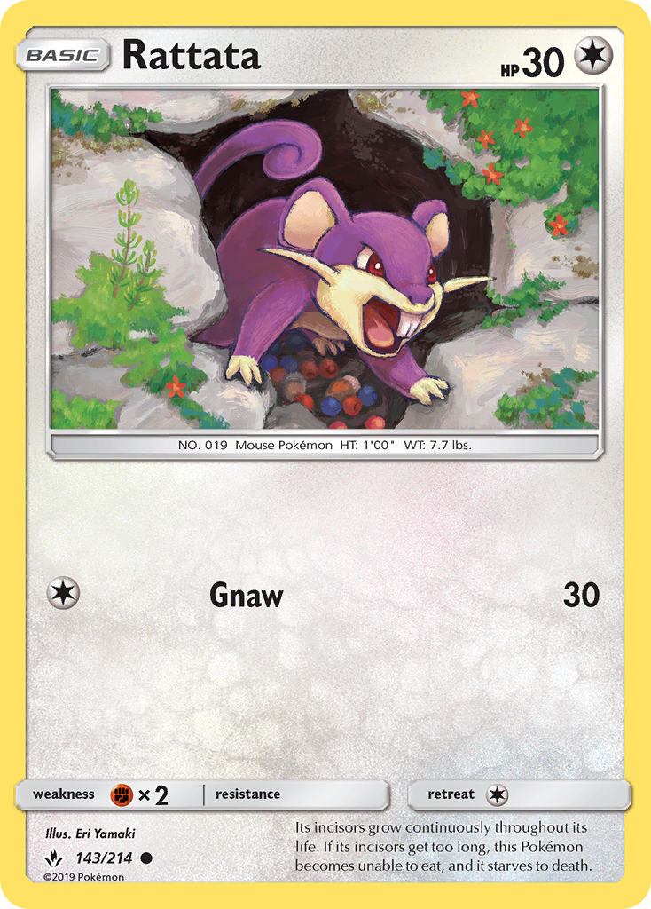 Rattata (143/214) [Sun & Moon: Unbroken Bonds] | Good Games North
