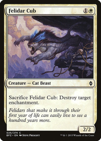Felidar Cub [Battle for Zendikar] | Good Games North
