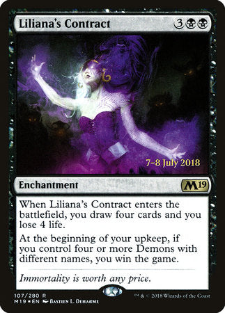 Liliana's Contract [Core Set 2019 Promos] | Good Games North