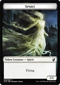 Spirit // Human Double-sided Token [Commander 2019 Tokens] | Good Games North